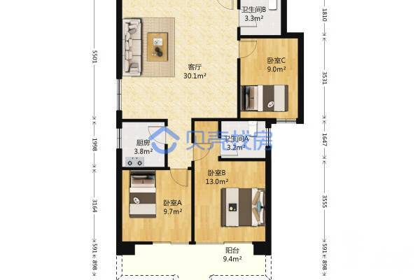 綠怡居|阪田地鐵口物業|大三房|易出租